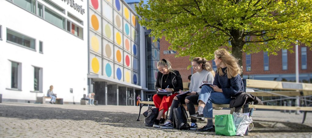 Bild av studenter inför högskolan